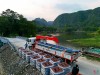 Vận chuyển xuồng máy, thuyền du lịch Tam Cốc cứu trợ khẩn cấp vùng lũ Thái Nguyên