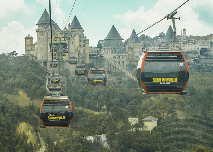 Cáp treo Bà Nà Hills sở hữu 4 kỷ lục Guiness thế giới. Ảnh: Sunworldbanahills